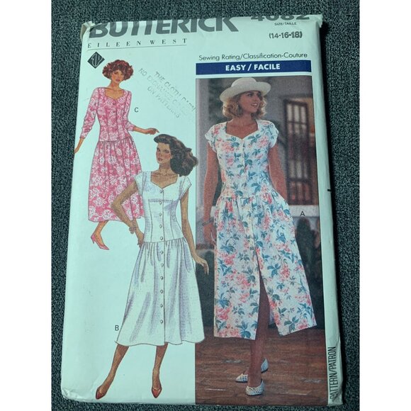 Butterick Misses Dress Sewing Pattern sz 14-18 4082 - uncut - Picture 4 of 4